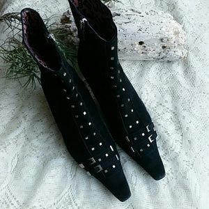 Cerutti black suede boots size 7